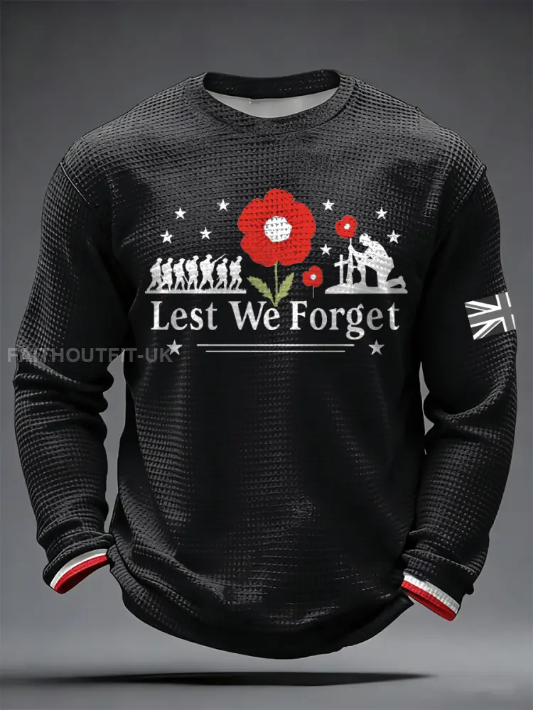 Men’s Remembrance Day Printed Commemorative Long-Sleeve T-Shirt