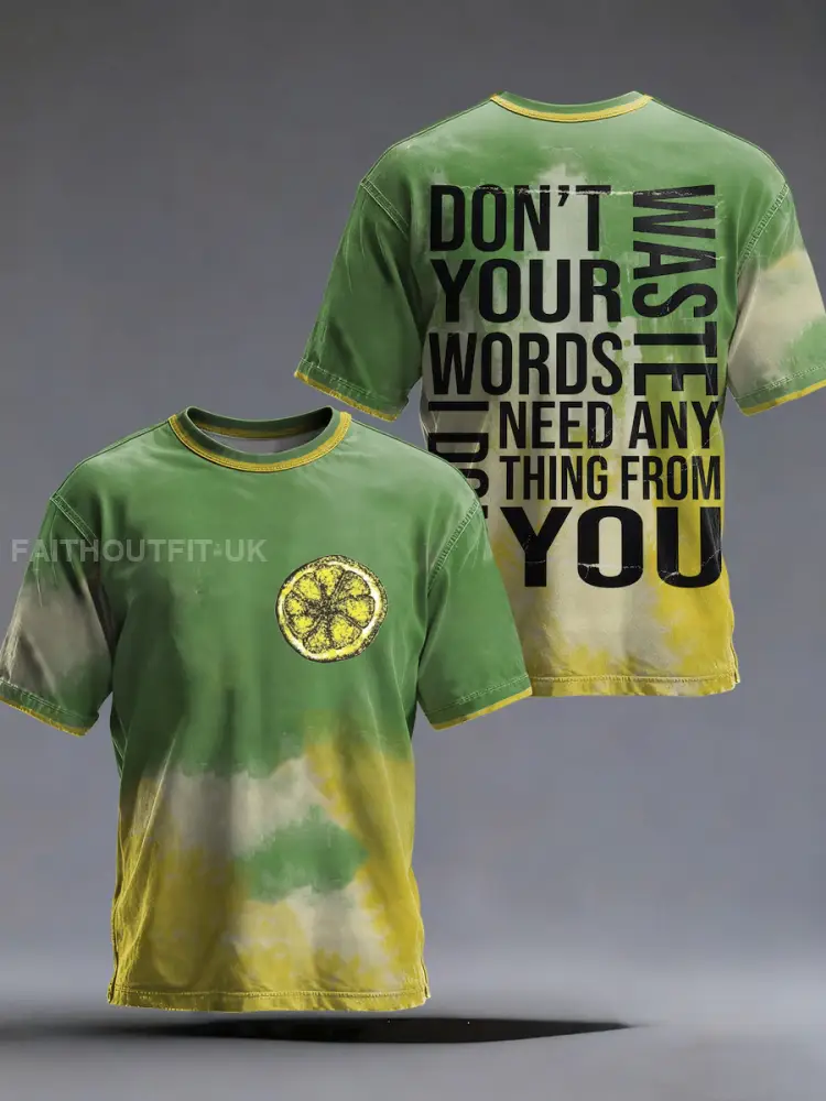 Men’s Lemon Roses Music Lover Printed short sleeves t-shirt