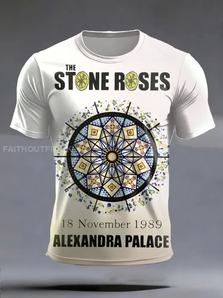 Men’s Lemon Roses Music Lover Printed short sleeves t-shirt