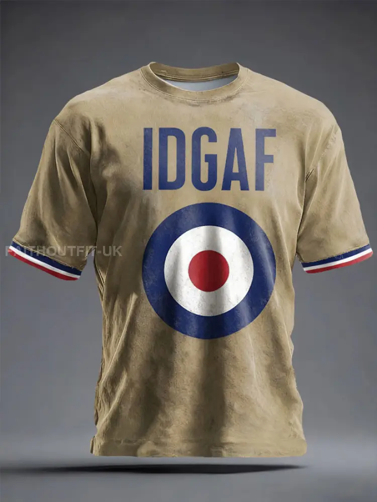 Unisex Funny IDGAF Mods Music Lover Printed T-shirt