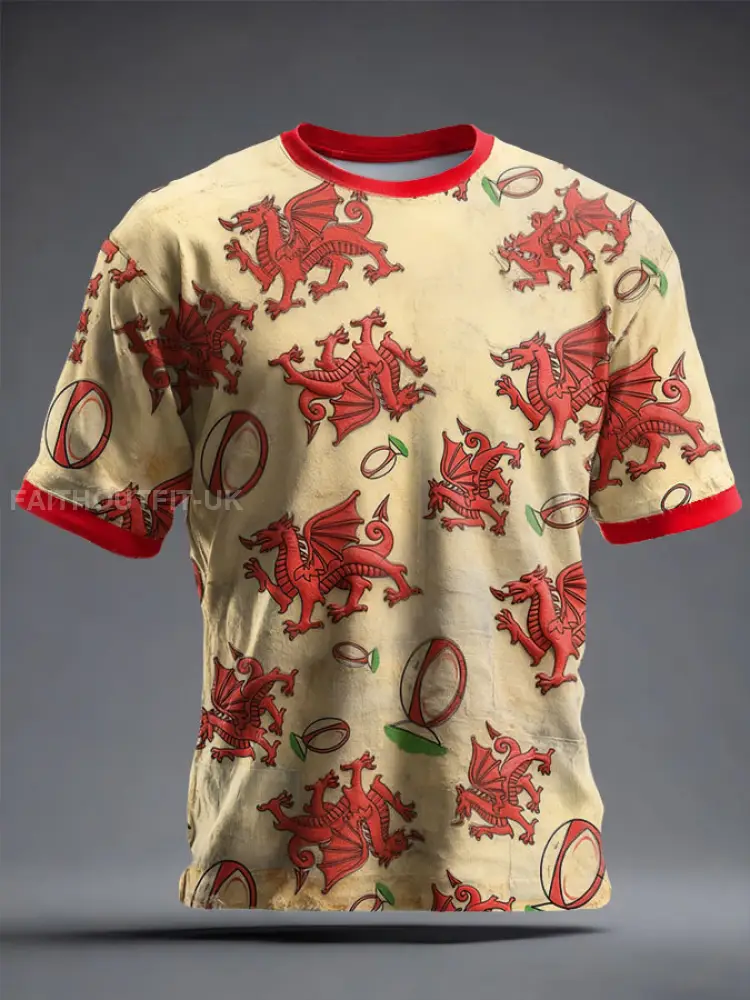 Unisex Wales Rugby Lover CYMRU Printed T-shirt