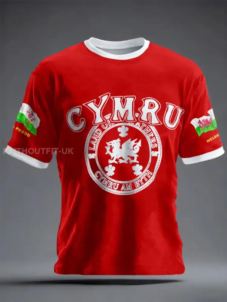 Unisex Wales Rugby Lover CYMRU Printed T-shirt