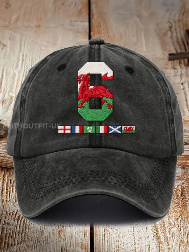 Unisex Wales Rugby Lover CYMRU Print Hat