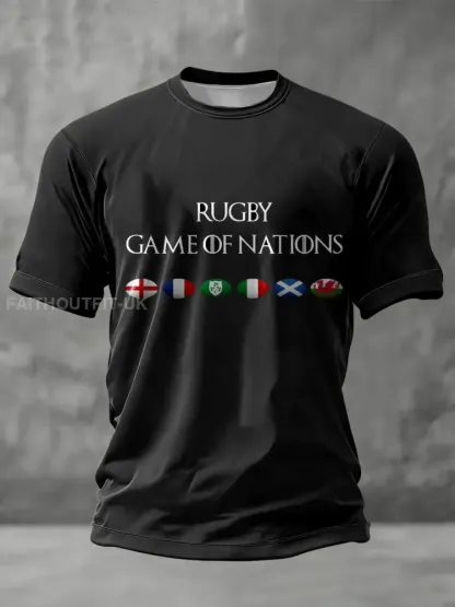 Unisex Rugby Lover Printed T-shirt
