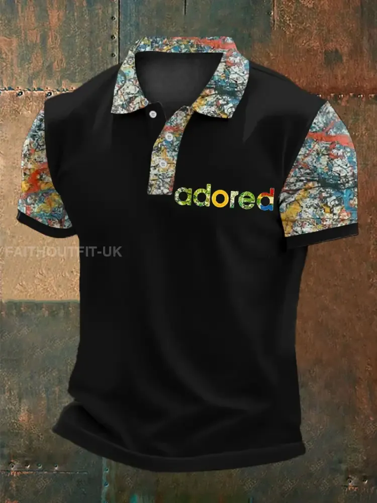 Men’s Lemon Roses Music Lover Printed polo shirt