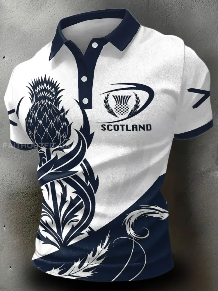 Men’s Scotland Rugby Lover Printed Casual Tops