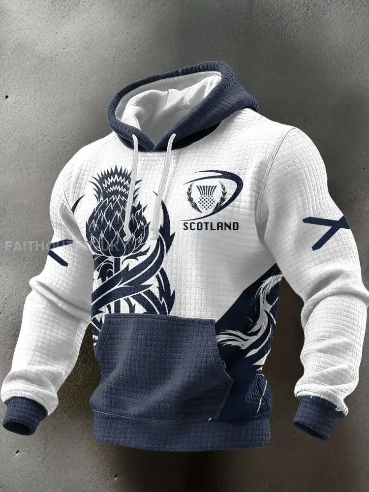 Men’s Scotland Rugby Lover Printed Hoodie