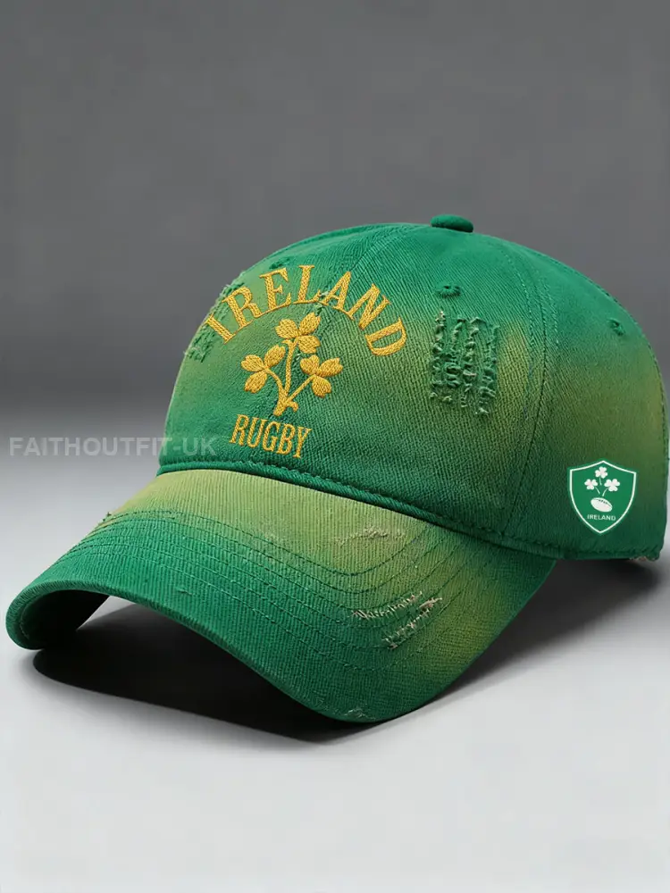 Unisex Ireland Rugby Lover Print Hat - Green · ONE