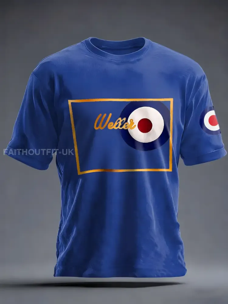 Men’s UK Mods Music Lover imitation cotton short-sleeved T-shirt