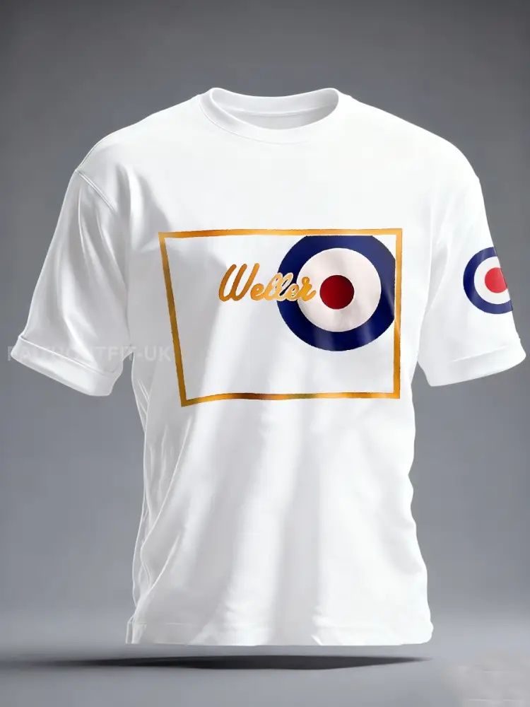 Men’s UK Mods Music Lover imitation cotton short-sleeved T-shirt