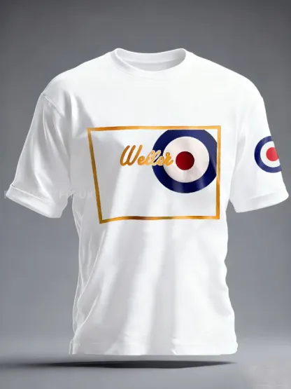 Men’s UK Mods Music Lover imitation cotton short-sleeved T-shirt