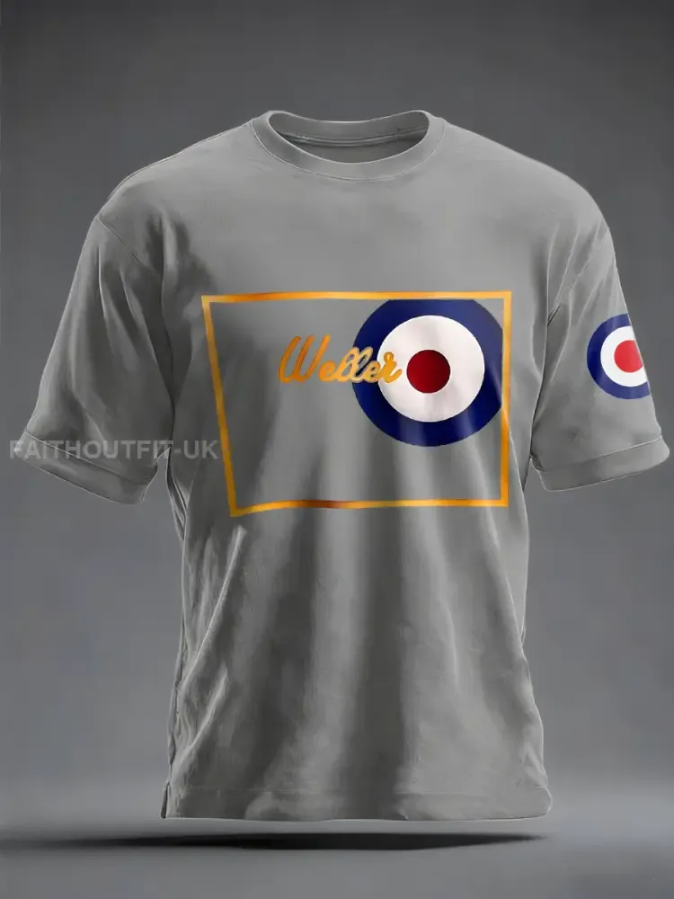 Men’s UK Mods Music Lover imitation cotton short-sleeved T-shirt