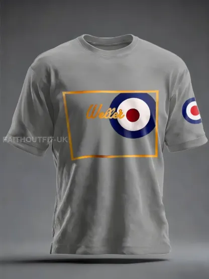 Men’s UK Mods Music Lover imitation cotton short-sleeved T-shirt