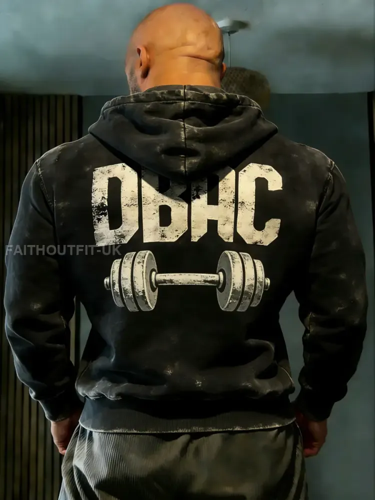 Retro Distressed Limerick Lion Strongest Man DBAC Print Hoodie