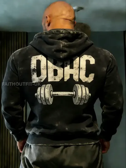 Retro Distressed Limerick Lion Strongest Man DBAC Print Hoodie