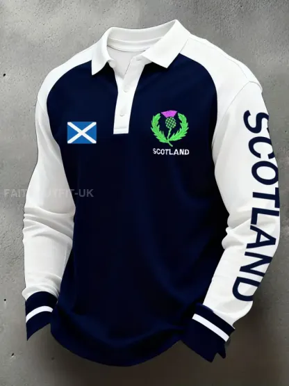 Men’s Scotland Rugby Lover Printed Casual Tops