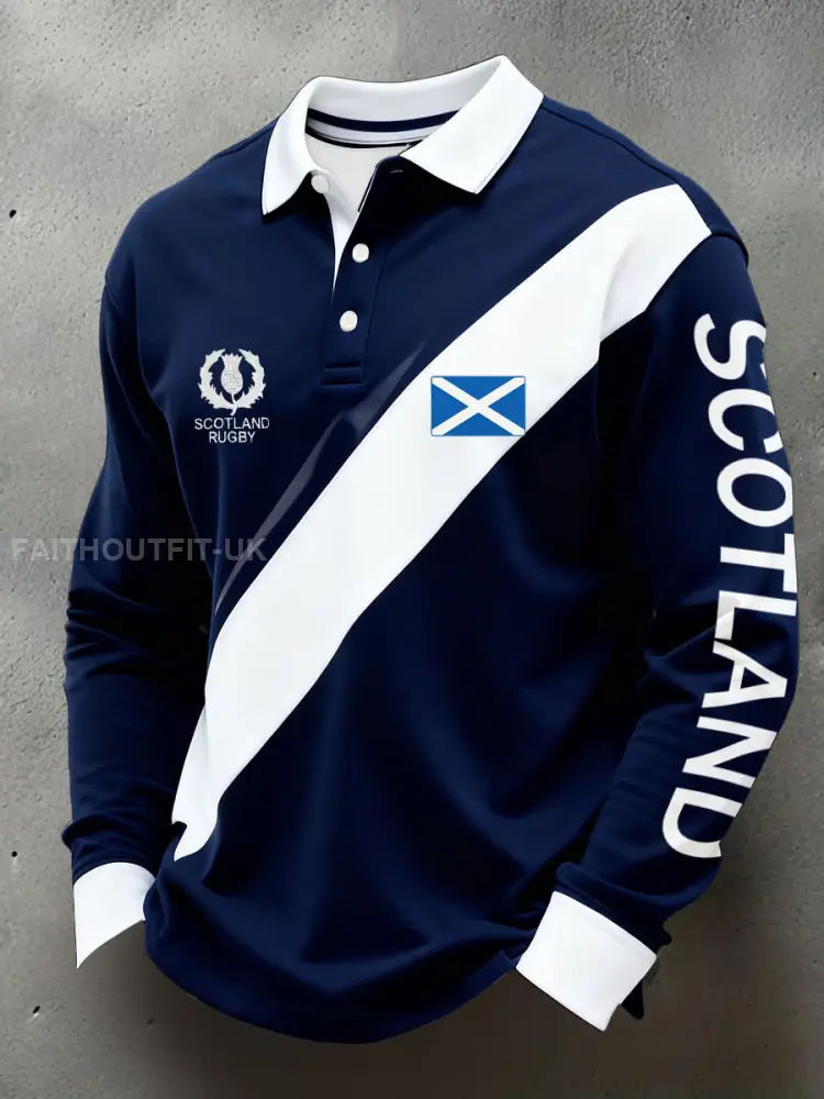 Men’s Scotland Rugby Lover Printed Casual Tops