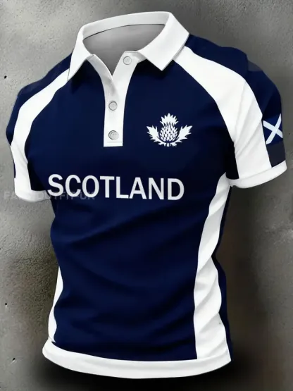 Men’s Scotland Rugby Lover Printed Casual Tops