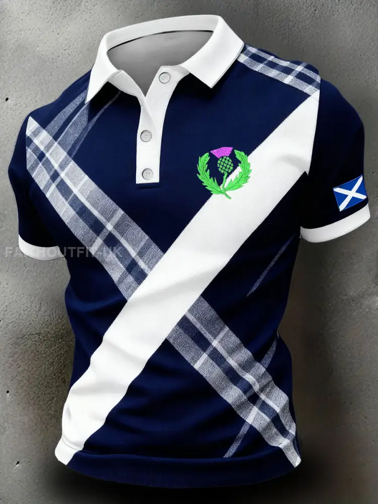 Men’s Scotland Rugby Lover Printed Casual Tops