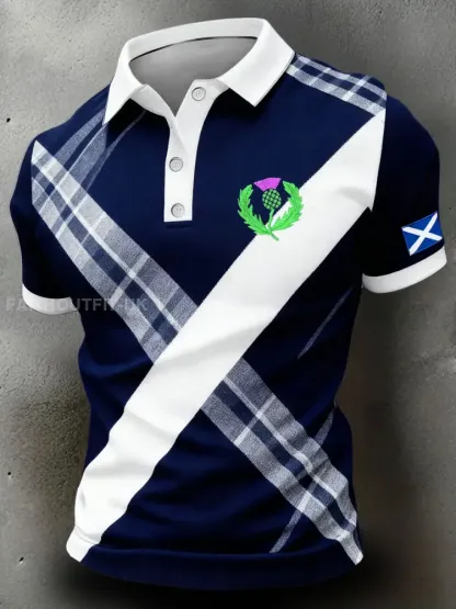 Men’s Scotland Rugby Lover Printed Casual Tops