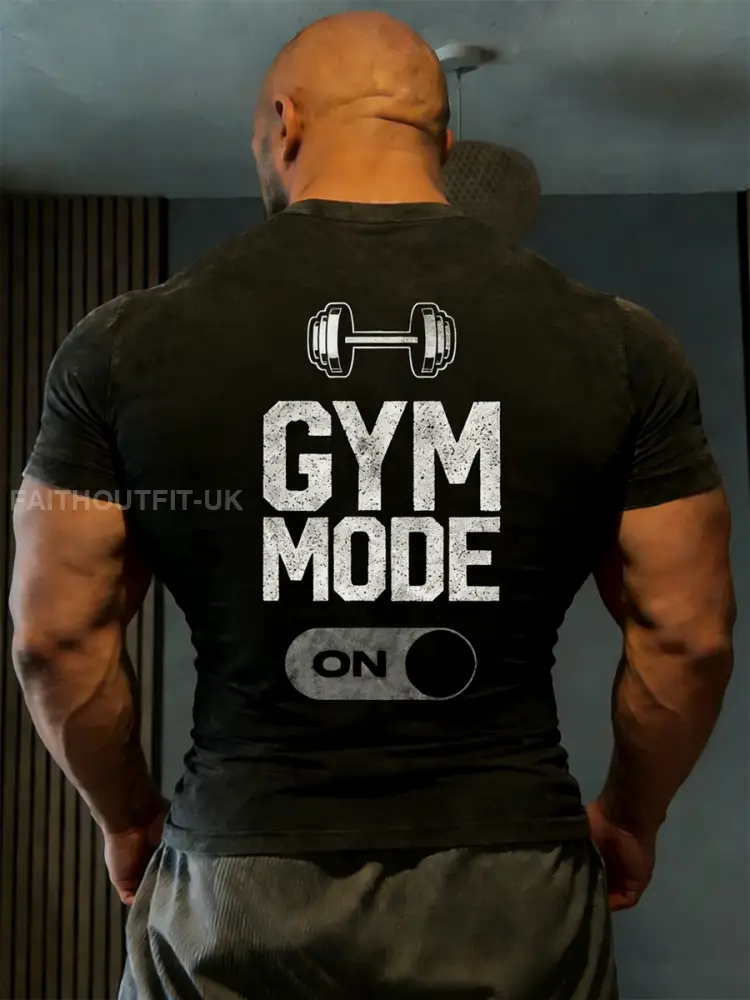Men’s Retro Gym Mode On Casual T-Shirt