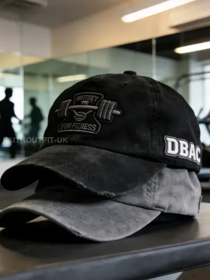 Men’s Retro Strongest Man Fitness Casual Baseball Cap - Black · 58CM