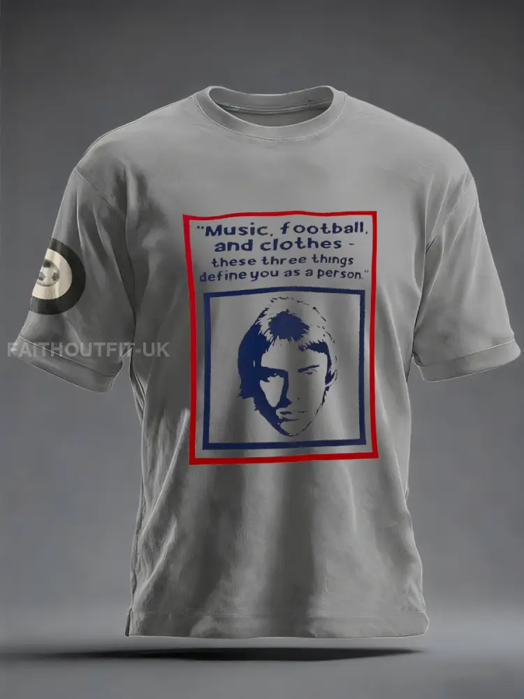 Men’s UK Mods Music Lover imitation cotton short-sleeved T-shirt