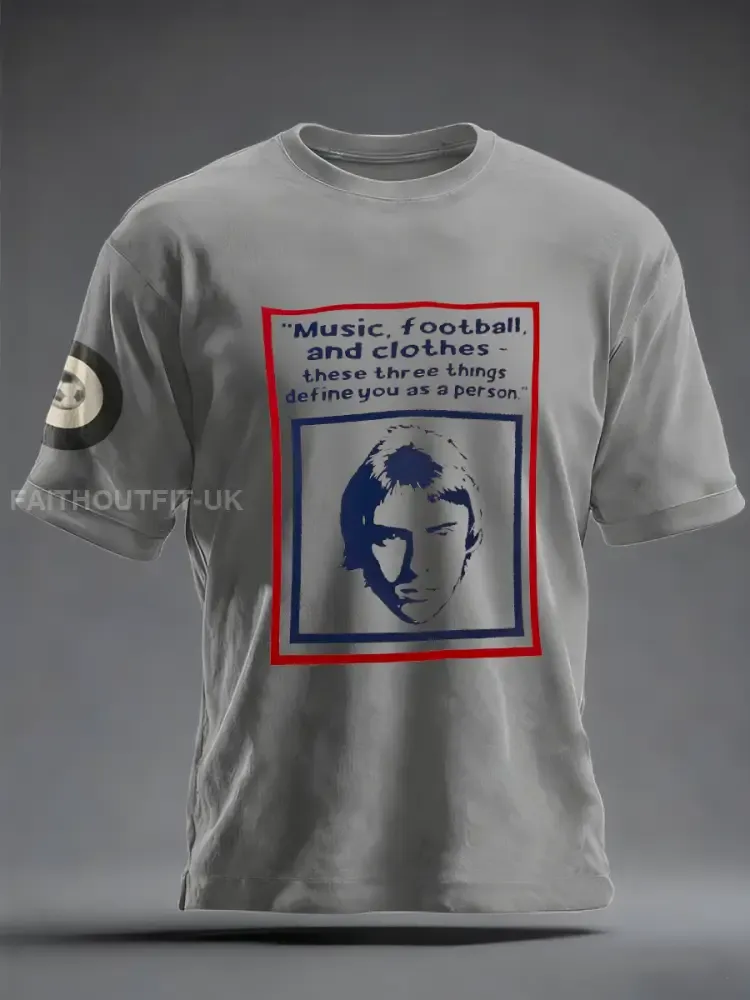 Men’s UK Mods Music Lover imitation cotton short-sleeved T-shirt