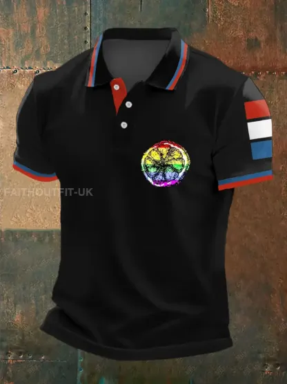 Men’s Lemon Roses Music Lover Printed polo shirt
