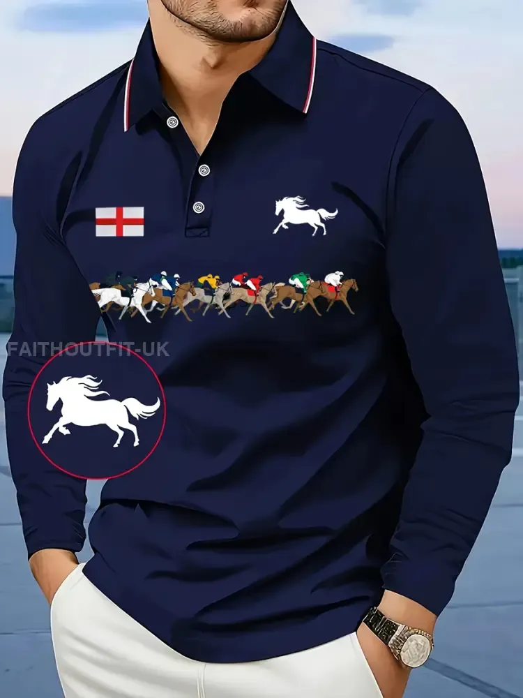 Men’s Cheltenham Festival Print long sleeve shirt