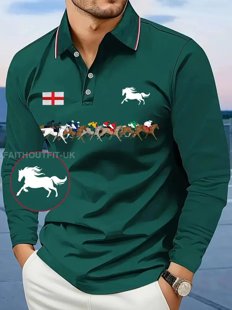 Men’s Cheltenham Festival Print long sleeve shirt