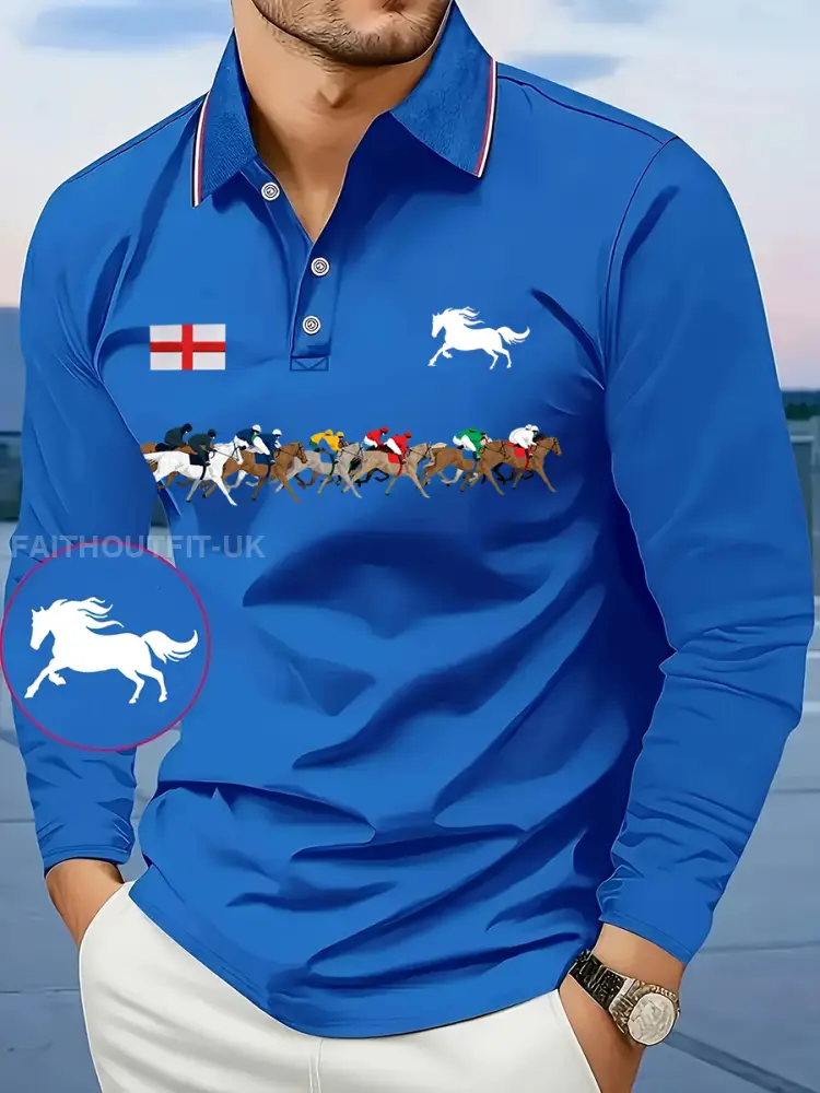 Men’s Cheltenham Festival Print long sleeve shirt
