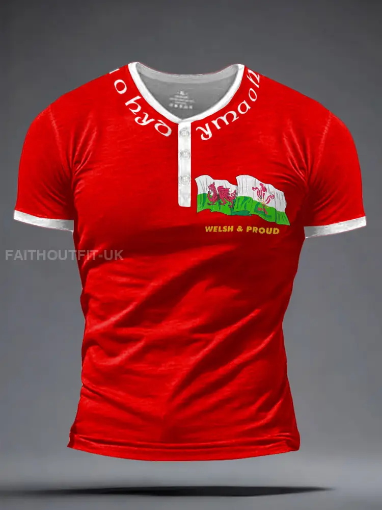 Men’s Welsh Rugby Lover Printed Tops