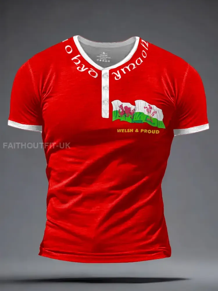 Men’s Welsh Rugby Lover Printed Tops