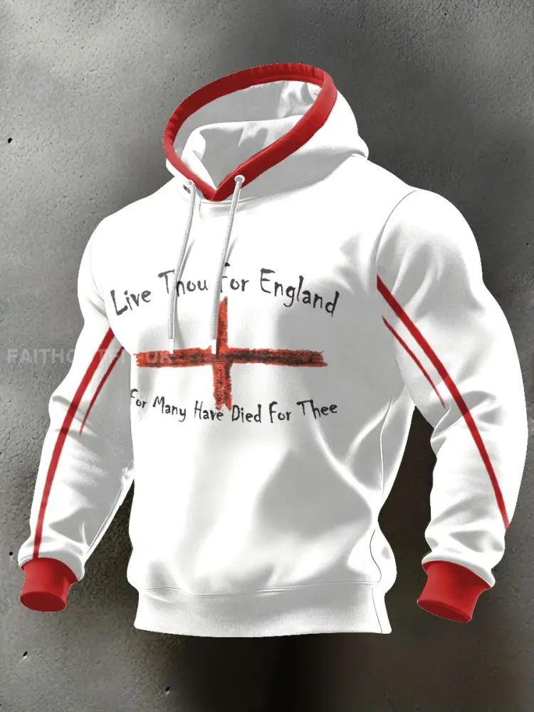 Men’s England Rugby Lover Printed Hoodie