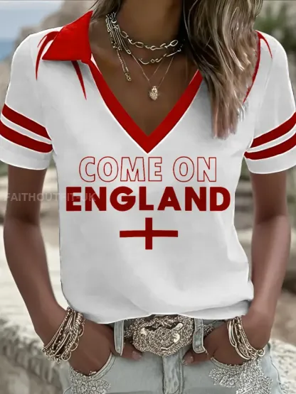 Women’s England Rugby Lover Printed Tops