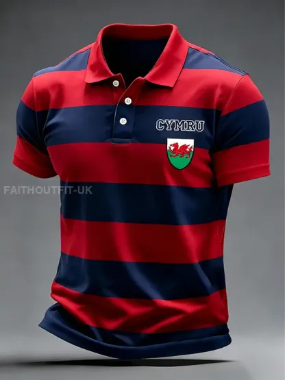 Men’s Welsh Rugby Lover Printed polo shirt