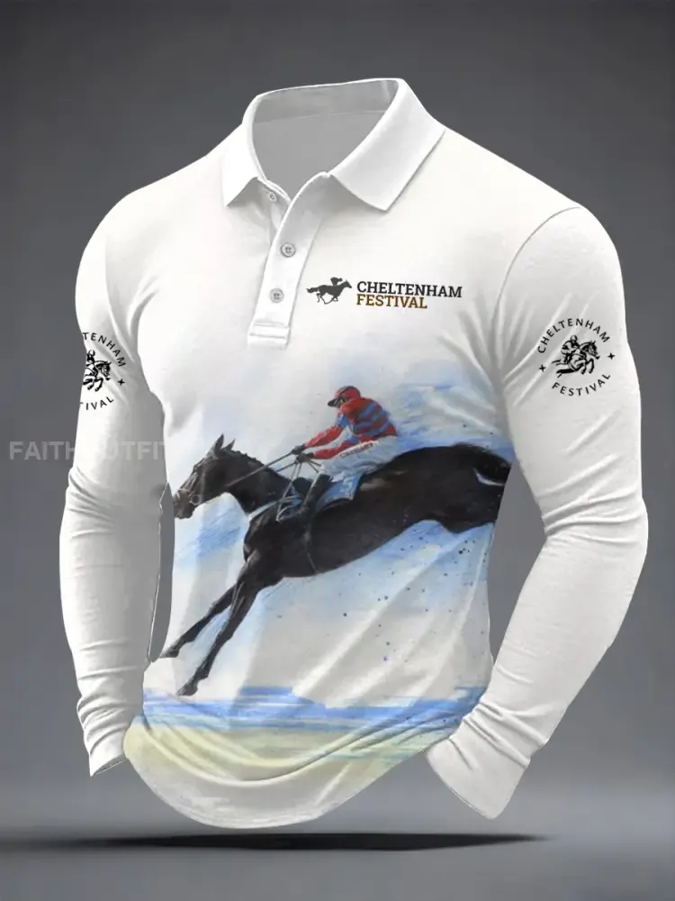 Men’s Cheltenham Festival Print Long Sleeves Shirt