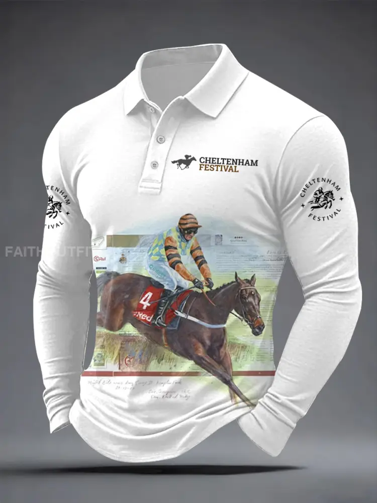 Men’s Cheltenham Festival Print Long Sleeves Shirt