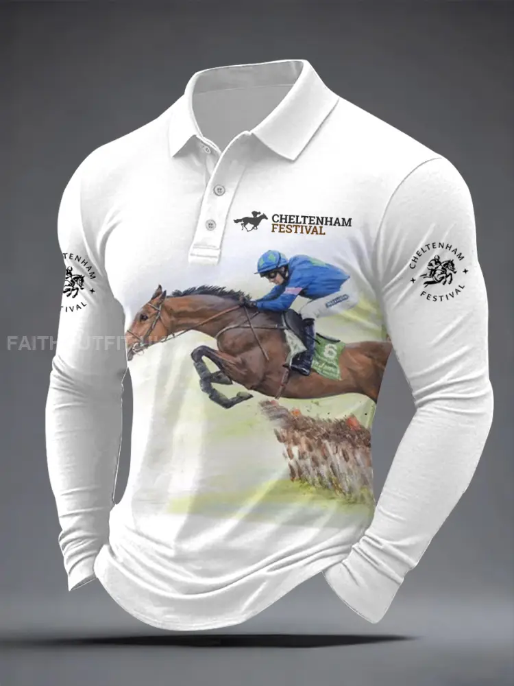 Men’s Cheltenham Festival Print Long Sleeves Shirt