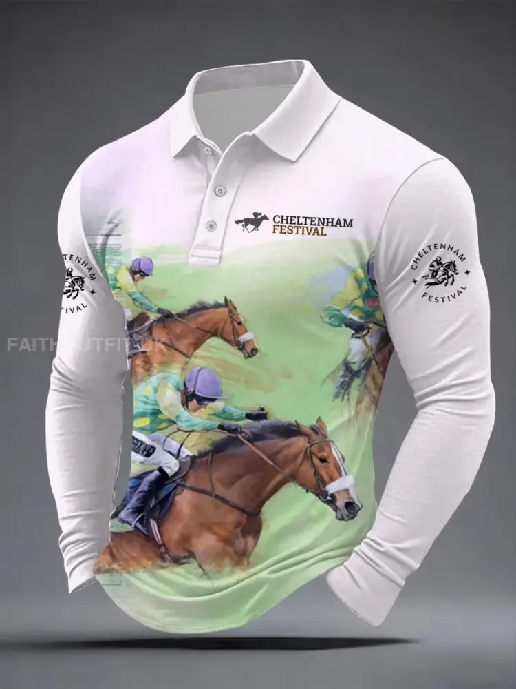 Men’s Cheltenham Festival Print Long Sleeves Shirt