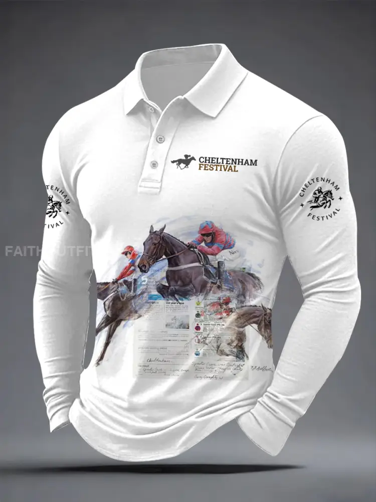 Men’s Cheltenham Festival Print Long Sleeves Shirt