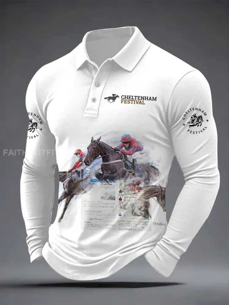 Men’s Cheltenham Festival Print Long Sleeves Shirt