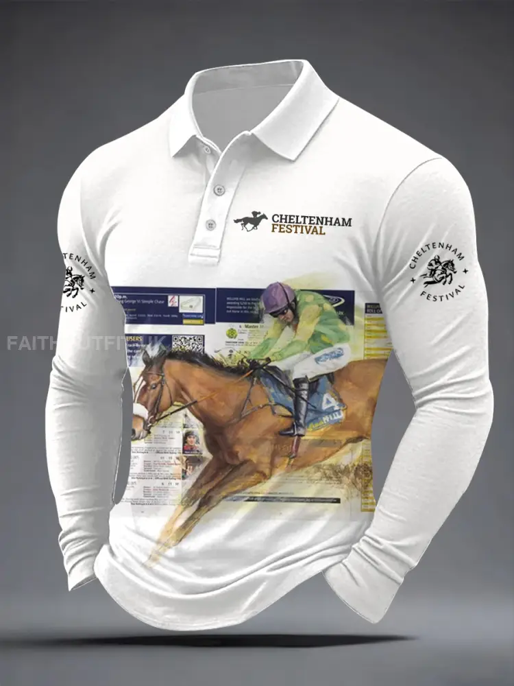 Men’s Cheltenham Festival Print Long Sleeves Shirt