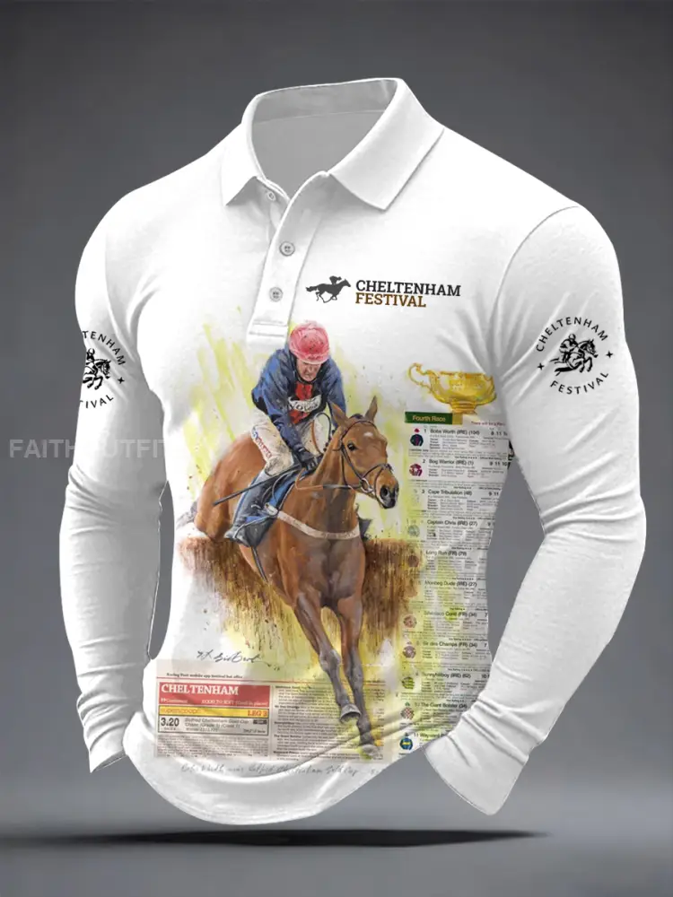 Men’s Cheltenham Festival Print Long Sleeves Shirt