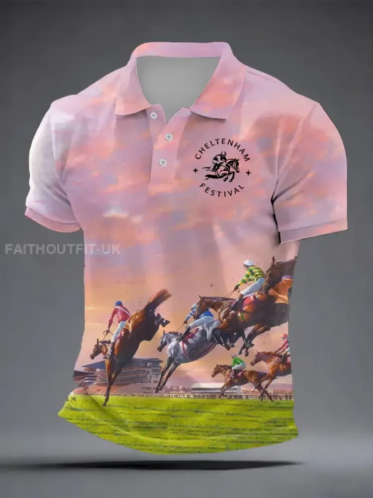 Men’s Cheltenham Festival Print Short Sleeves Shirt