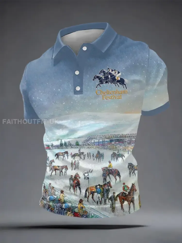 Men’s Cheltenham Festival Print Short Sleeves Shirt