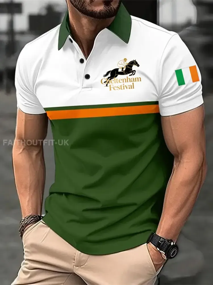 Men’s Cheltenham Festival Print Short Sleeves Shirt