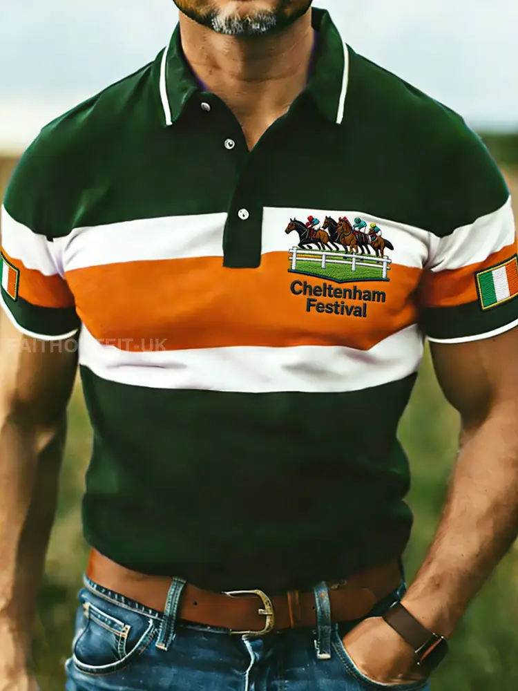 Men’s Cheltenham Festival Print Short Sleeves Shirt