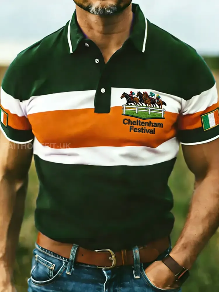 Men’s Cheltenham Festival Print Short Sleeves Shirt